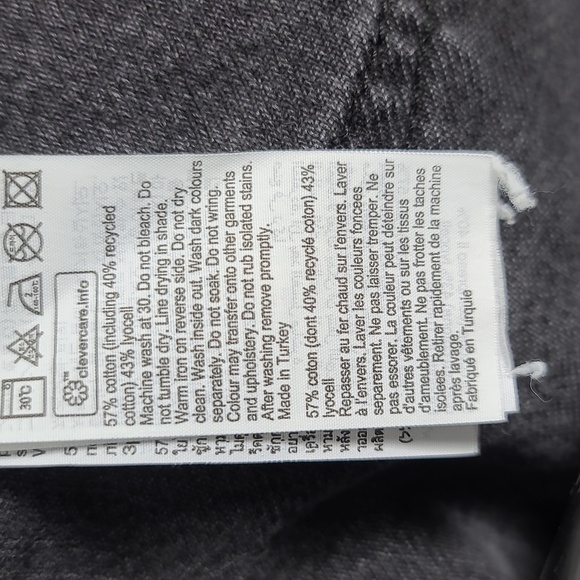 ALL SAINTS Winnie Cut Off Charcoal Black Frayed Distressed Denim Shorts Size 28 - Picture 5 of 15